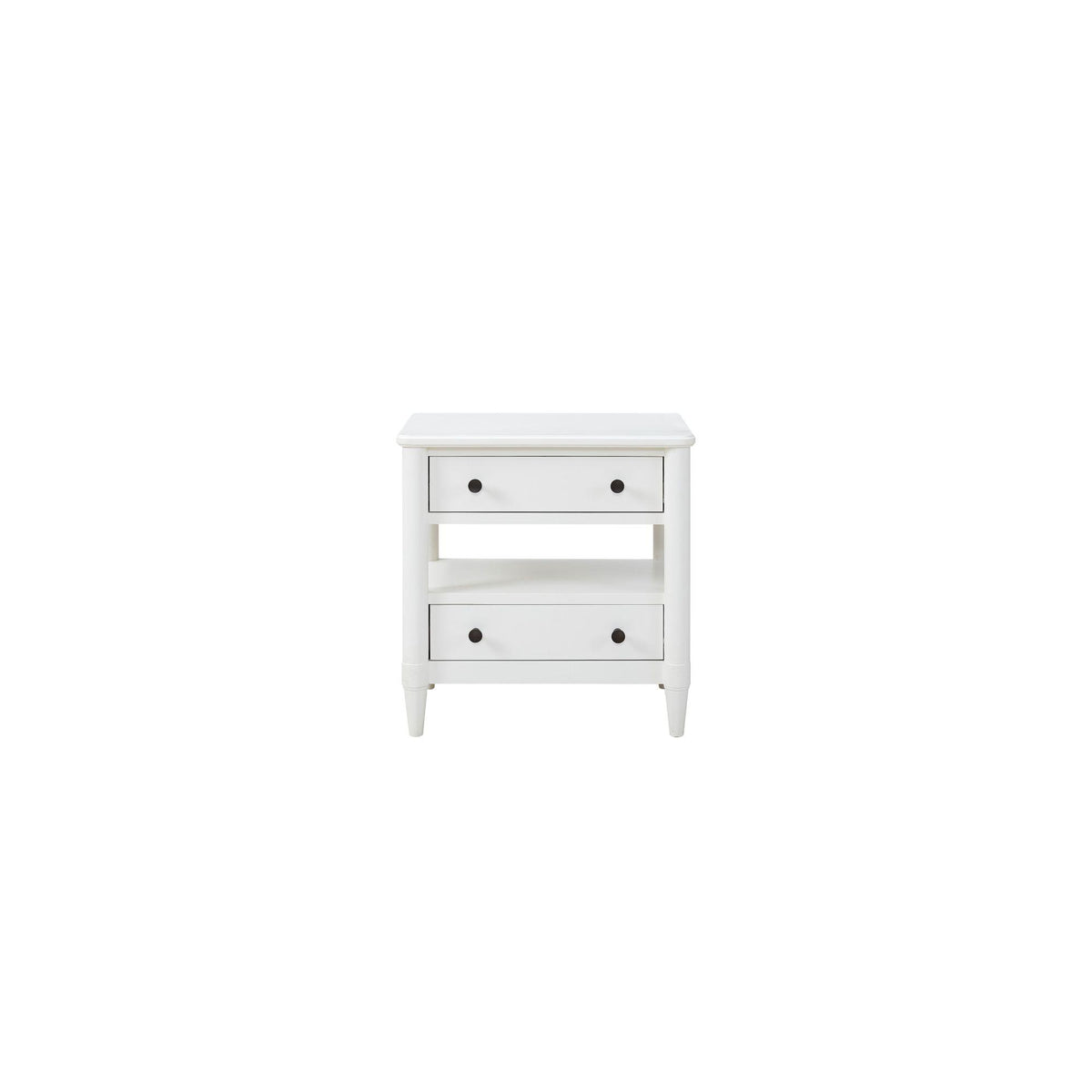 Cosmos Nightstand White Finish With 2 Drawers