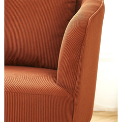 Velvet Accent Chair with Pillow, Modern Upholstered Armchair with Metal Legs, Comfy Barrel Chair for Living Room Bedroom