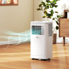 8,000 BTU Portable Air Conditioner Fan w/ Remote for Rooms Up to 344 Sq. Ft., Evaporative Cooler AC Unit White