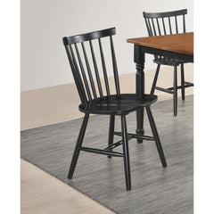 Hera Black Wood Dining Side Chair (Set of 2)