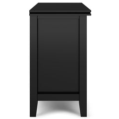 Demeter 24 inch Wide Solid Wood Bedside Table in Black