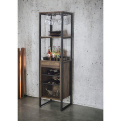 Epimetheus Weathered Oak Finish Wine Rack