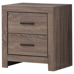 Hermes Barrel Oak 2-Drawer Nightstand