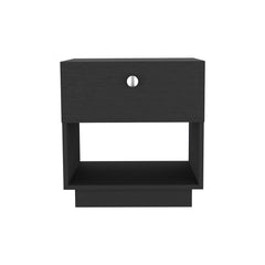 Venus 1 Drawer Nightstand, Open Lower Shelf