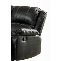 Cassandra Black Synthetic Leather Recliner Sofa