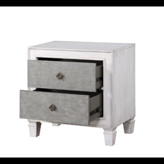 Sanctuary Rustic Gray & Weathered White Finish Night Stand