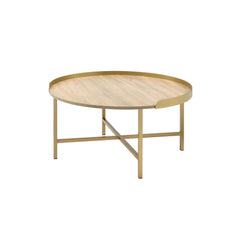 Nebula Oak & Gold Finish Coffee Table