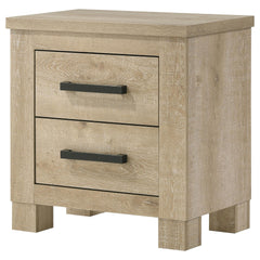 Poem Weathered Oak 2-drawer Nightstand Bedside Table