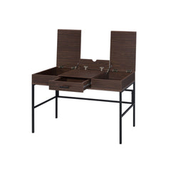 Epic Oak & Black Finish Writing Desk W/USB