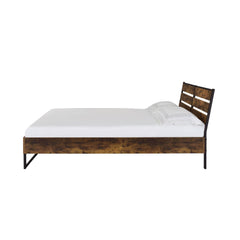 Sun Rustic Oak & Black Finish E. King Bed