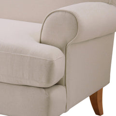 Polyxena Lawson Three-Cushion Tightback Sofa, Sky Neutral Beige Polyester