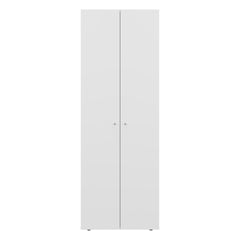 Home 2 Door Closet System, Four Fixed Shelves, Compact Wardrobe for Bedroom Organization, Laundry Room Organization, Utility Room Organization, Freestanding Storage Furniture, White