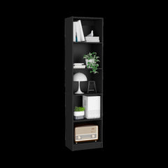 Bookcase Compact Bookshelf with Multiple Shelves, Black