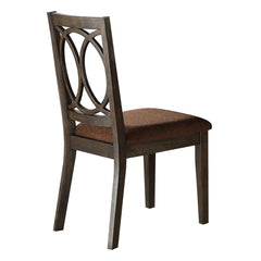 Supernova Brown Fabric & Espresso Finish Side Chair (Set of 2)