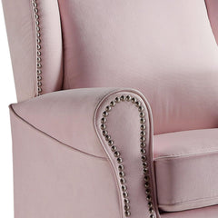 Planet Pink Fabric Glider Chair with Swivel