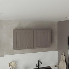 Olympus Wall Cabinet, Double Door, Wide, One Shelf, Kitchen, Storage Cabinet, Light Gray