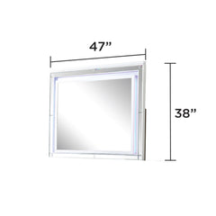 Utopia Mirror Framed LED Mirror Made With Wood in White Color