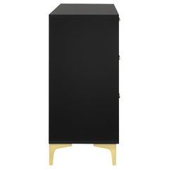 Paris Black and Gold 6-Drawer Rectangular Dresser
