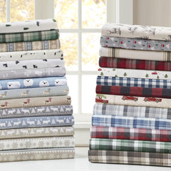 4 PCS Queen Sheet Set Green Trees & Trucks