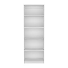 Planet 4-Tier Bookcase with Modern Storage for Books and Decor, White