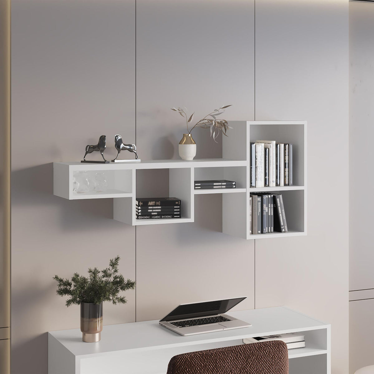 Shelf 22" H, 7 Shelves, White