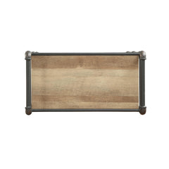 Meteor Antique Oak & Sandy Gray Finish Bookshelf