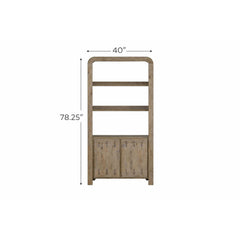 English Knotty Oak Bowtie Bookcase