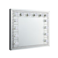 Nova Mirrored & Faux Crystal Diamonds Accent Mirror