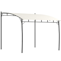 10' x 10' Outdoor Pergola Gazebo, Garden Sun Shade Shelter with Metal Frame for Porch, Patio, Deck, Backyard, Cream