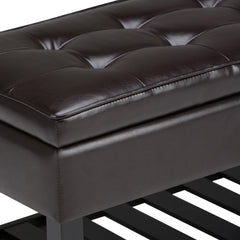 Gallery - Storage Ottoman Bench with Open Bottom - Tanners Brown