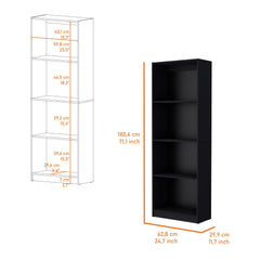 Nebula 2 Piece Home Bookcase set, 49" Wide with 9 Shelves , Living Room Black