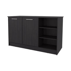 Meteor Kitchen Island with 2-Door and Open Storage