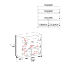 Vista 4-Drawer Dresser With Spacious Storage And Modern Handles, Matt Grey