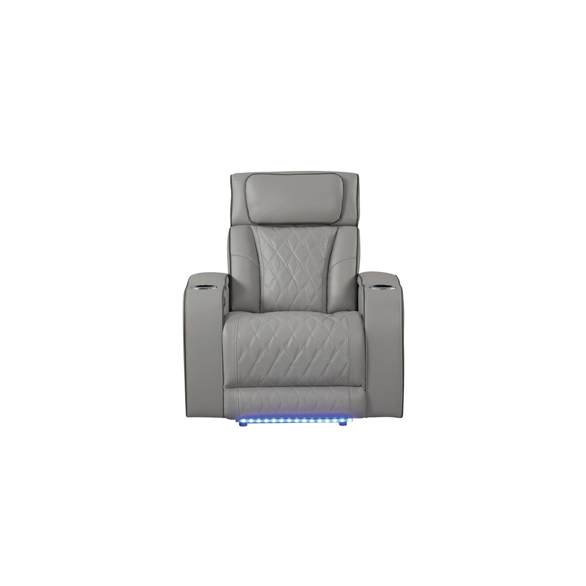 Hephaestus Modern Style Upholstery Recliner Chair Made with Wood & Massage Function Included-Gray