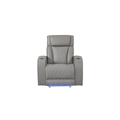 Hephaestus Modern Style Upholstery Recliner Chair Made with Wood & Massage Function Included-Gray