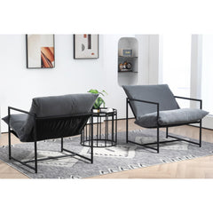 Quasar Modern Velvet Accent Chair, Metal Frame Contemporary Recliner with Deep Seating Cushion for Home Office
