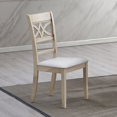 Antique Gray Finish Beautiful Dining Chairs Set of 2, Formal Contemporary Padded Seat Cushion Kitchen Dining Furniture