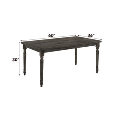Hades II Weathered Gray Finish Dining Table
