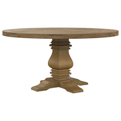 Record Rustic Honey Round Wood Dining Table