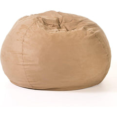 5-Foot Comfortable High-Density Shredded Foam Bean Bag Chair for Kids and Adults, with Removable Microsuede Cover, Ideal Reading and Bedroom Floor Lounge, Tuscany