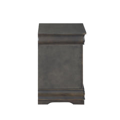 Dark Grey 2-Drawer Nightstand