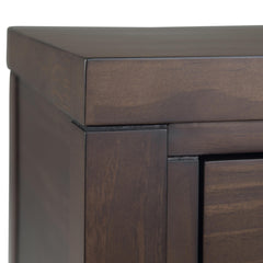 Tale Solid Wood Wide Console Table in Warm Walnut Brown