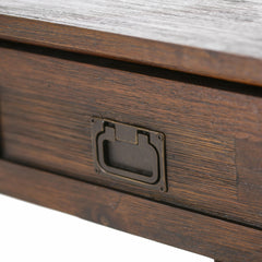 Hector - End Table - Distressed Charcoal Brown