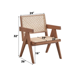 Tale Rattan & Natural Finish Accent Chair