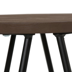 Melody - 26" Metal Counter Height Stool with Wood Seat (Set of 2) - Cocoa Brown / Black