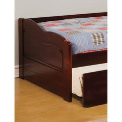 Valhalla Finish Traditional Style Daybed With Attached Twin Trundle And Slat Kit Included Cherry Finish