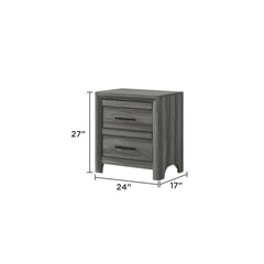 Clytemnestra Modern Style 2-Drawer Night stand Made with Wood in Gray