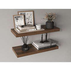 Hercules 31.5" Wide Floating Shelves Set Of 2, Shelves For Wall Decor For Bedroom, Bathroom Storage Shelves, Book Shelves For Living Room