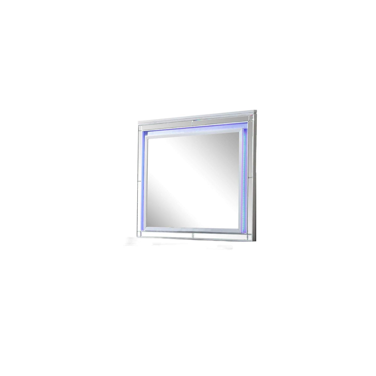 Utopia Mirror Framed LED Mirror Made With Wood in Silver Color