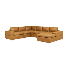 Large Arm Leather Match Upholstery Modular Sectional